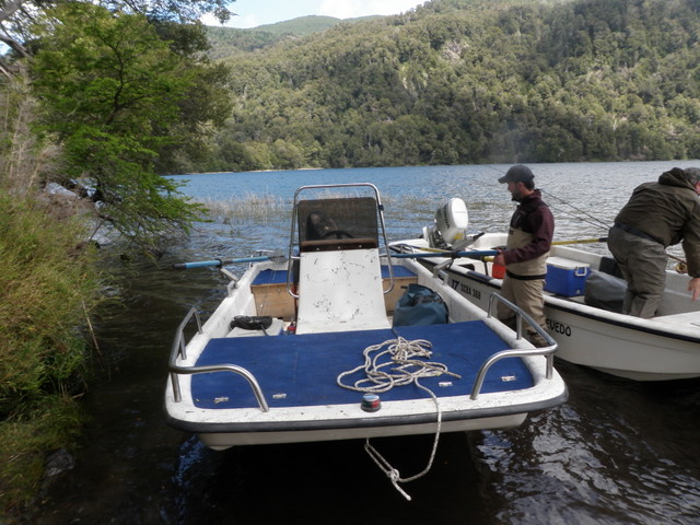 Our Boat for Fishing Lago Fonck on Monday