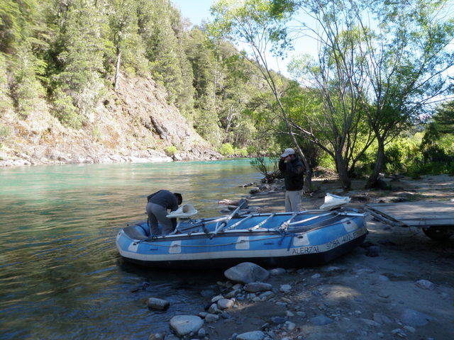 Moncho and Diego Prepare the Raft for Another Day of Fishing
