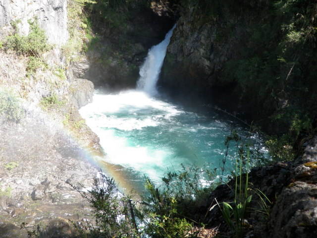 A Secondary Falls with a Rainbow in the Foreground