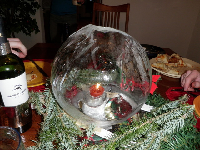 Ice Globe Now on Dining Room Table
