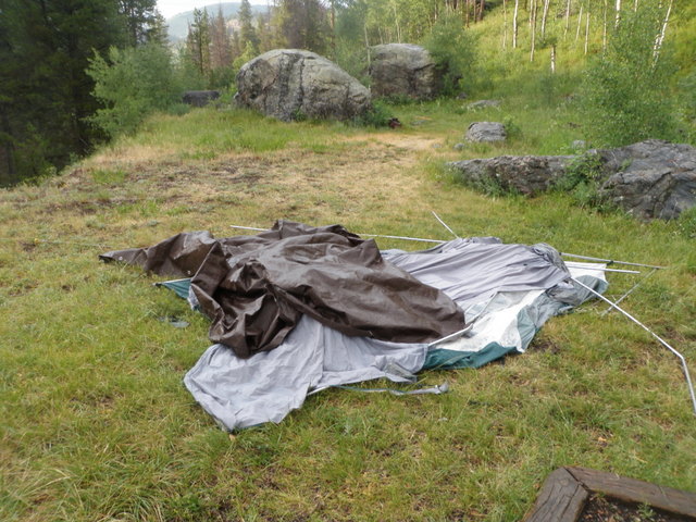 Aftermath of Storm That Hit Hornsilver Campground