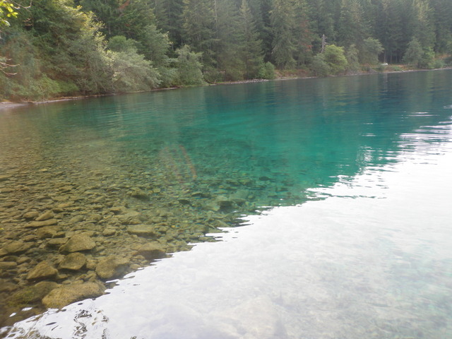 Blue Color of Lake Crescent on Tuesday Afternoon