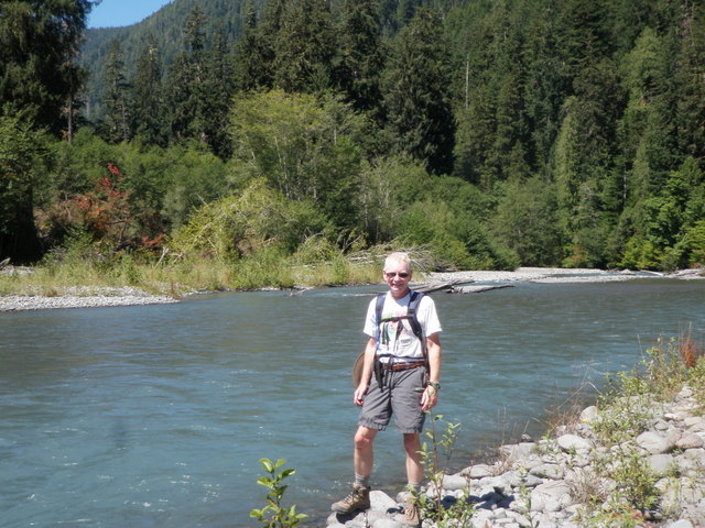 Dave Next to the Blue Hoh River